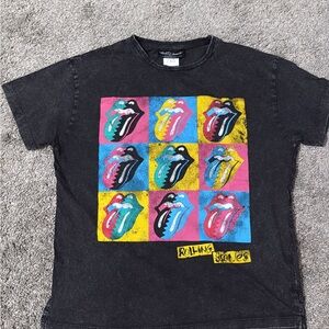 Zara Kids Rolling Stones Graphic Tee - Black